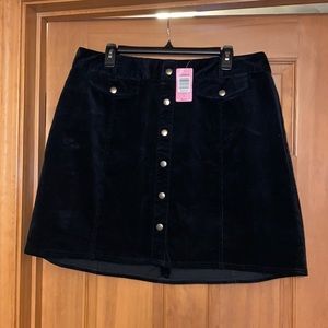 Torrid Black Corduroy Skirt